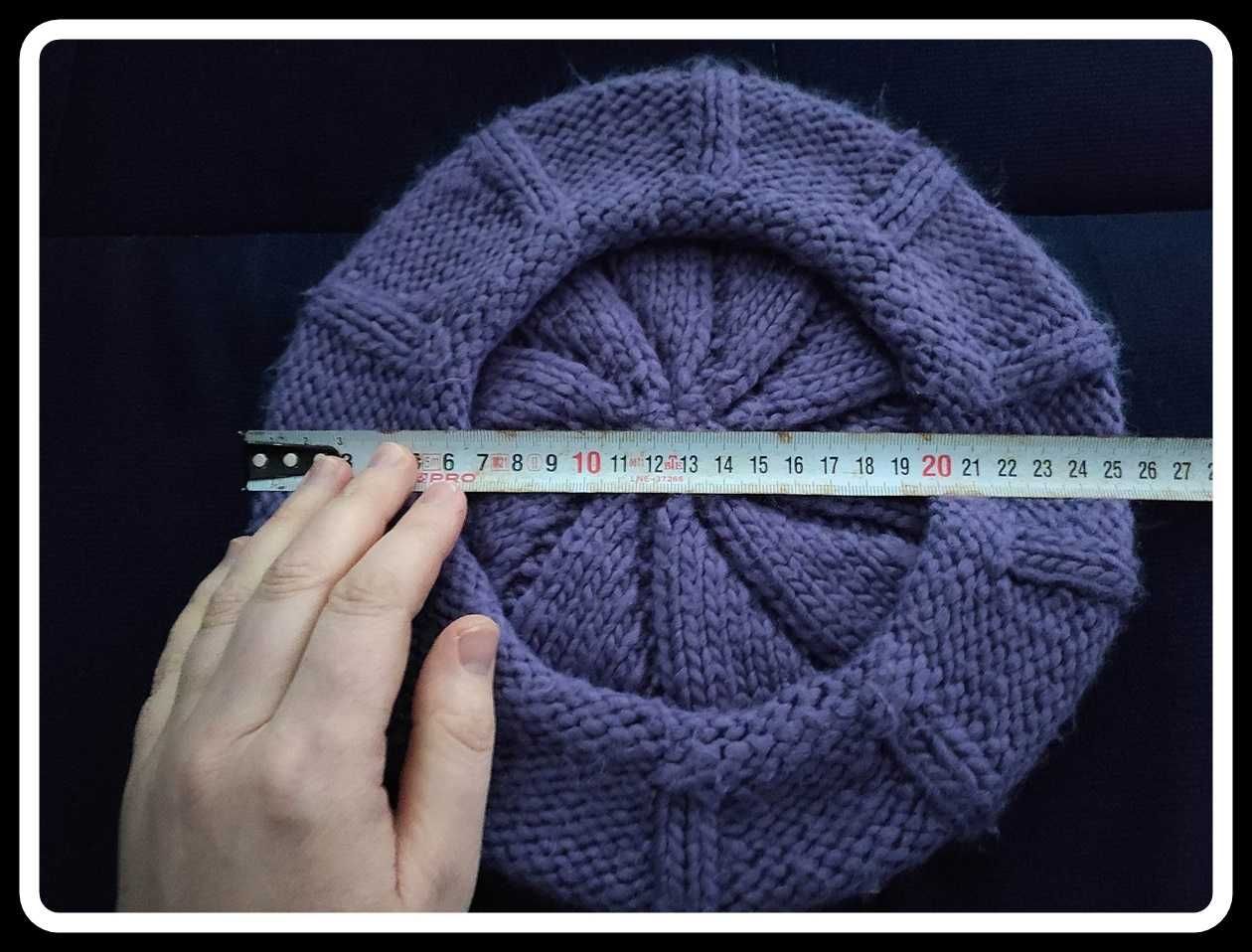 BERET kolor wrzosowy - fioletowy