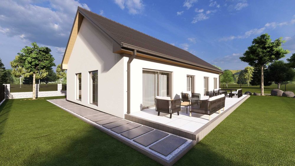 DOM Kamilek Turbo 126m2 dom parterowy duży