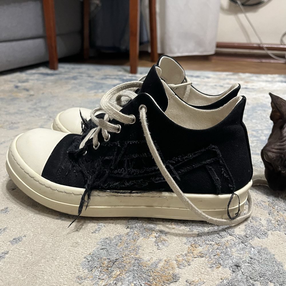 Rick Owens  DRKSHDW ramones slashed 42it / 26.5-27cm