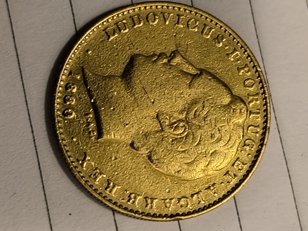 Moeda em ouro Portuguesa de 10000reis
