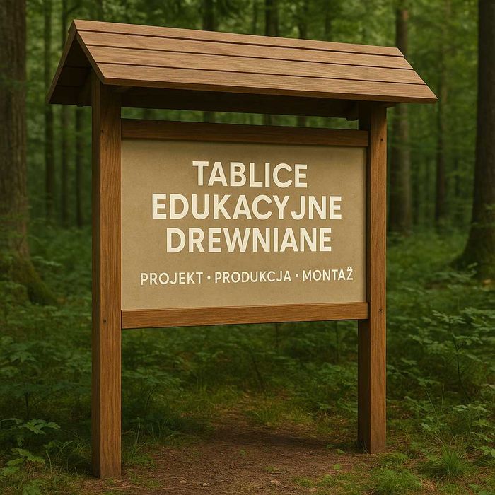 Tablice edukacyjne drewniane do lasu parku szkoły Tablice informacyjne