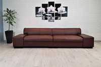 Sofa 4os 302cm duża kanapa skóra naturalna wersalka ze skóry