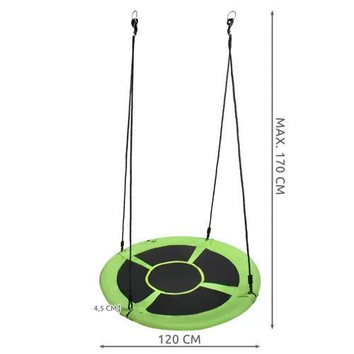 Huśtawka Bocianie Gniazdo Ogrodowa dla Dzieci XXXL 120cm 150kg Duża