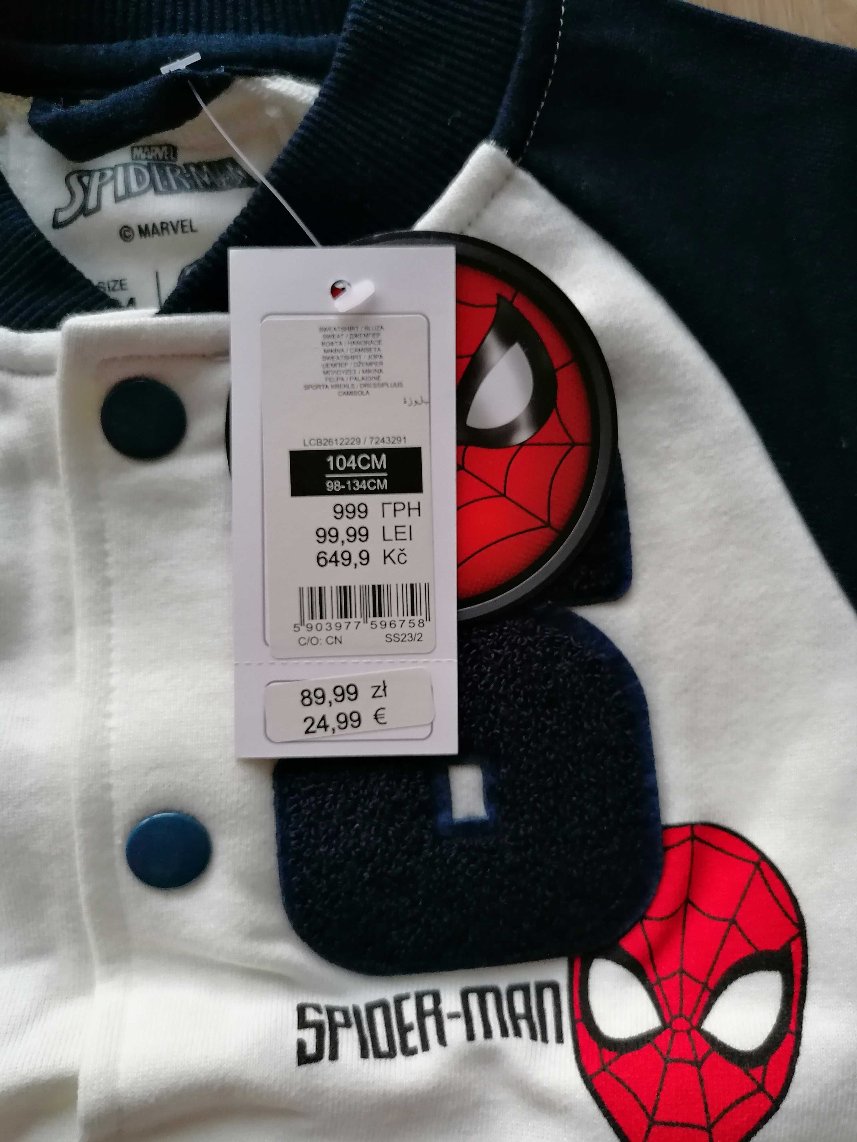 Bluza Spiderman roz. 104 NOWA!!!