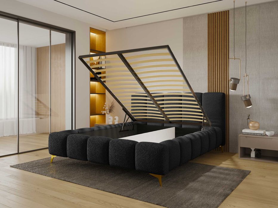 Łóżko Sypialnianie z Pojemnikiem + stelaż metalowy Amore PRODUCENT