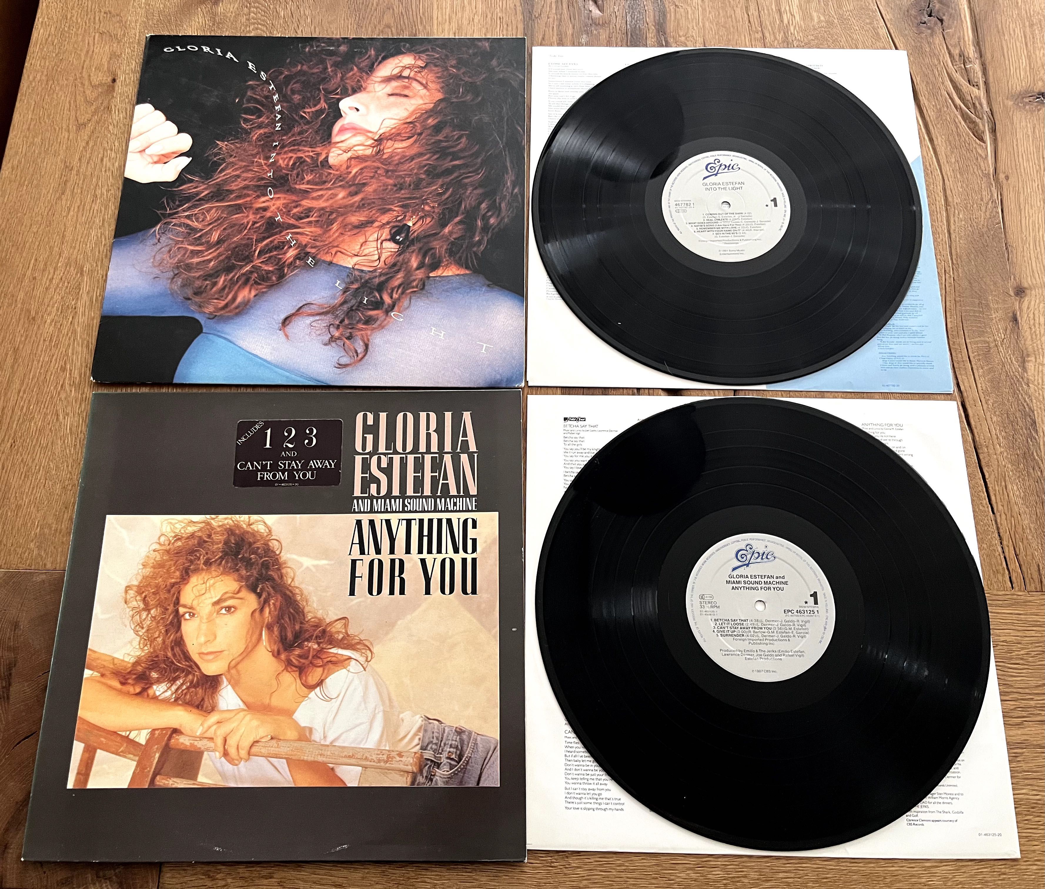 2x Lp vinyl Gloria Estefan Into the light  + Anything For You 1987 r.