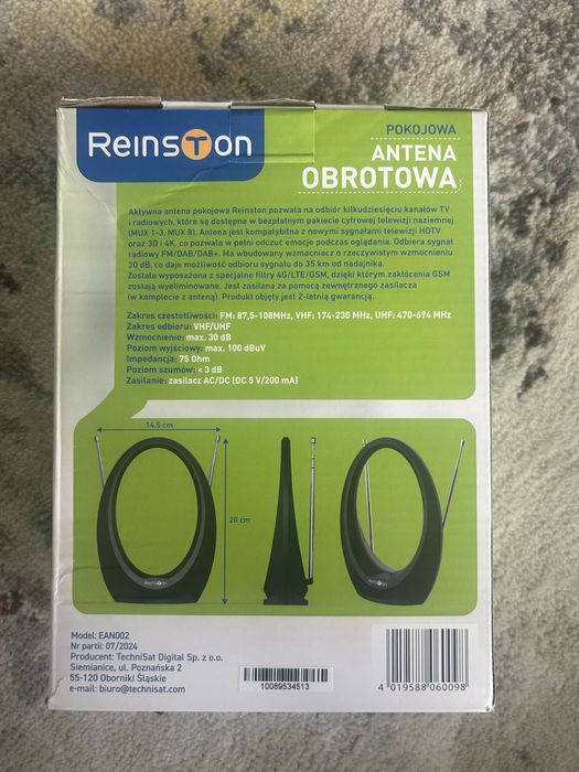 Antena naziemna wewnętrzna pokojowa