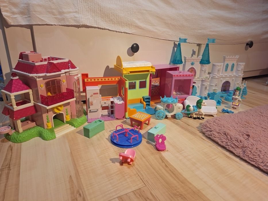 Zestaw domków dla lalek  - 3 sztuki