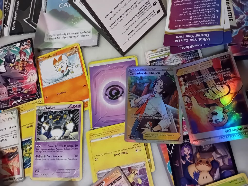Conjunto de 150 Cartas Pokémon Diversas