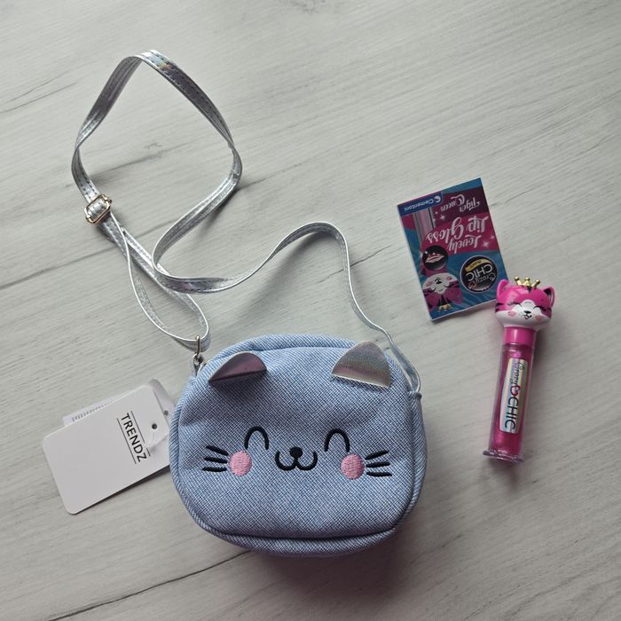 Torebka i błyszczyk kotek zestaw