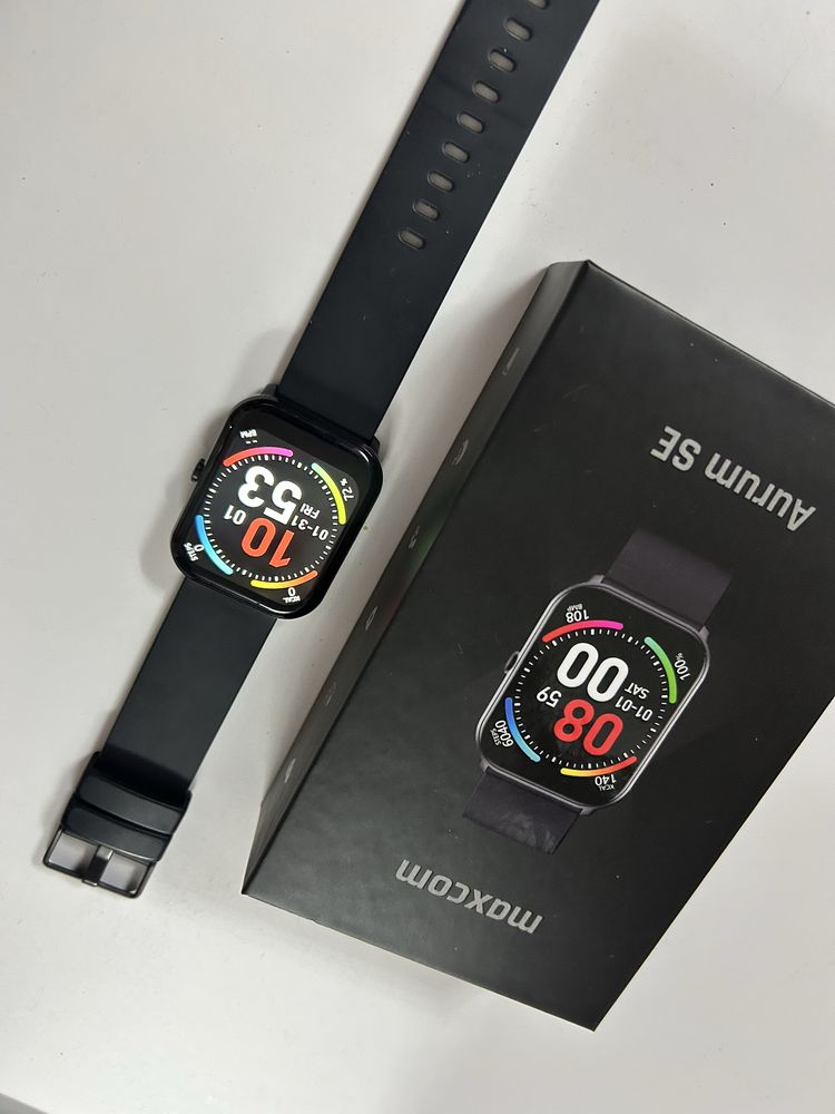 Smartwatch Maxcom Aurum, idealny, 16 dni na baterii