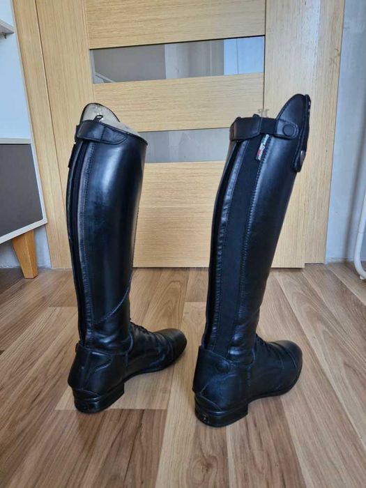 Skórzane oficerki jeździeckie Tattini Boxer Close Contact r.38 Czarne