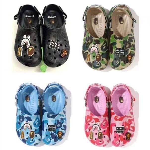 Тапочки Crocs x Bape