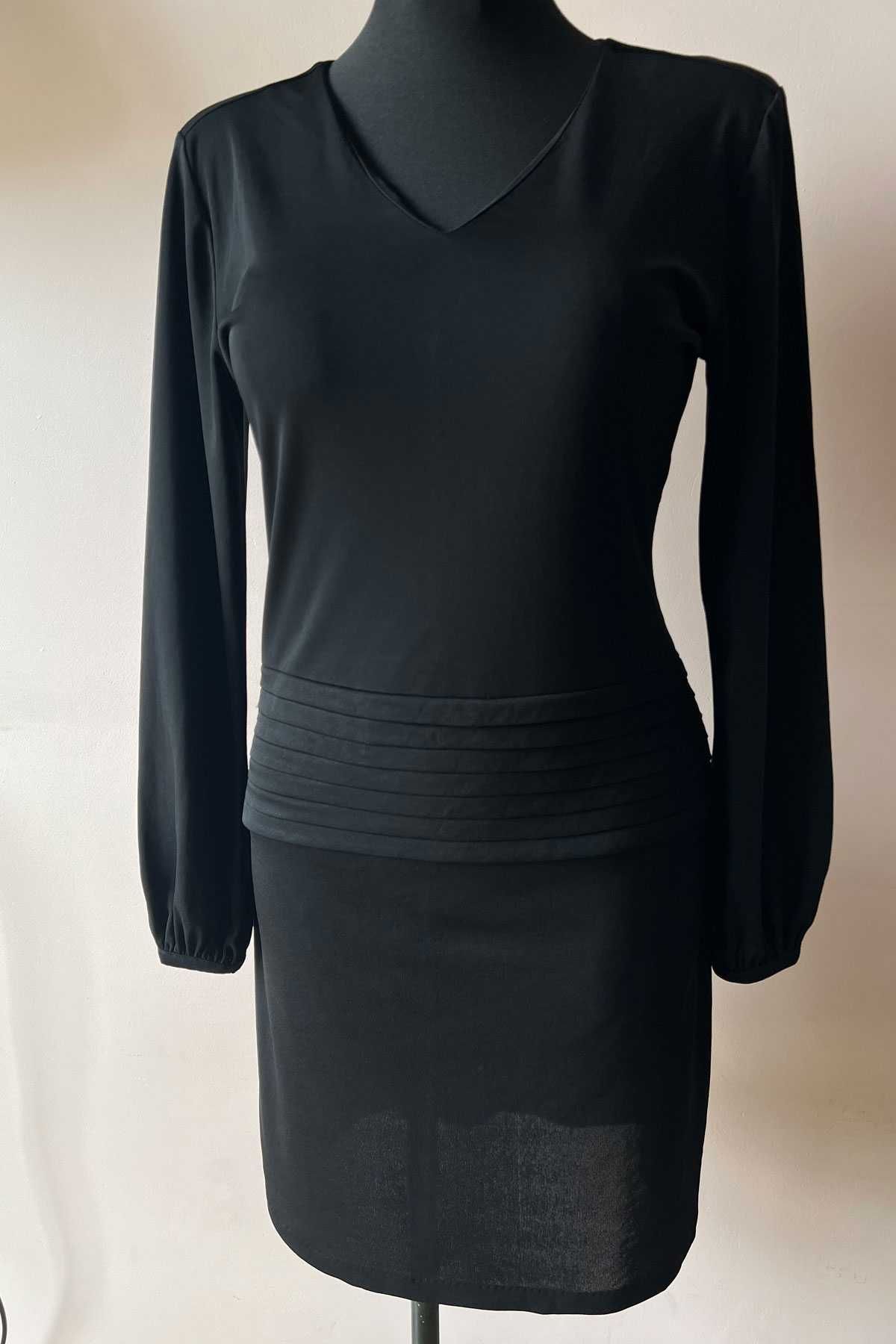 Filippa K czarna klasyczna sukienka z plisami rozm. XS 34