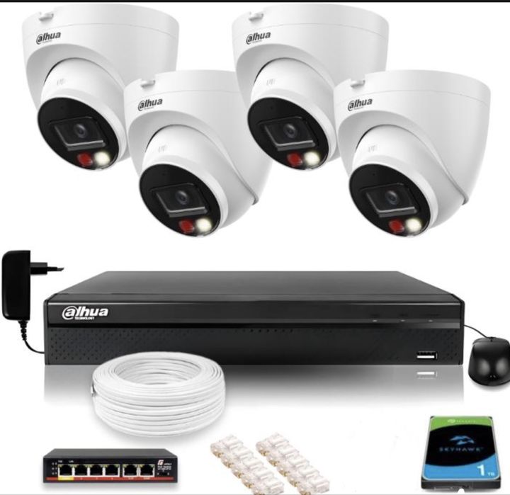 Zestaw monitoringu IP Dahua 4 Kamer IP 8mpx