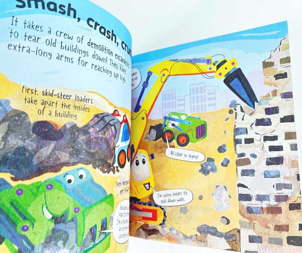 NOWA	Mighty Machines Diggers! anglojęzyczna książka dla dzieci