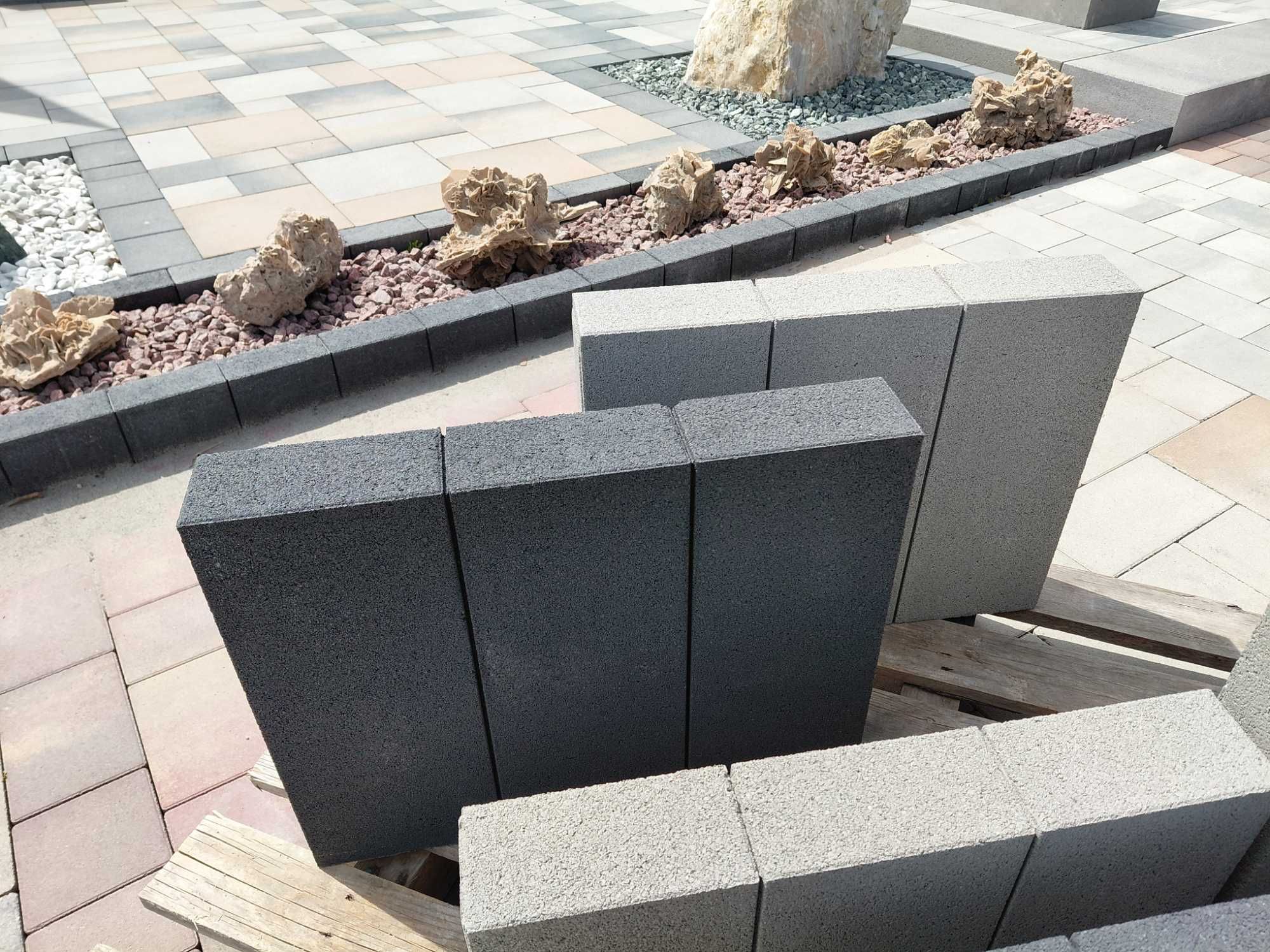 Obrzeże Palisadowe XL 8x40x50 krawężnik, palisada, stopień, murek grys