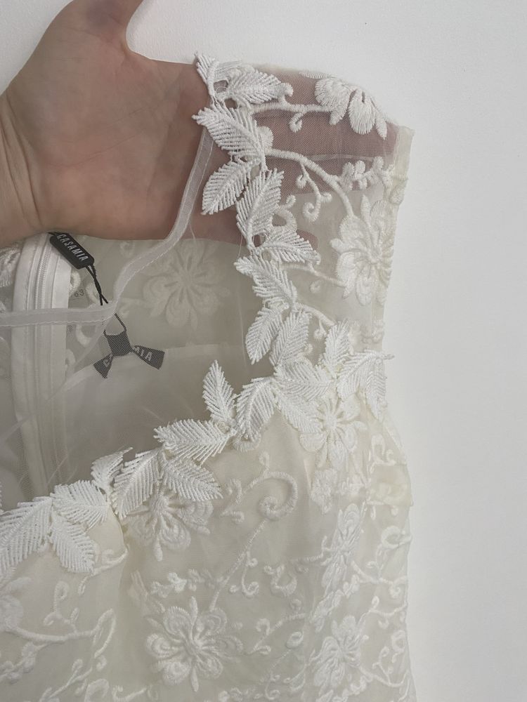 Sukienka ecru kremowa biała na ślub