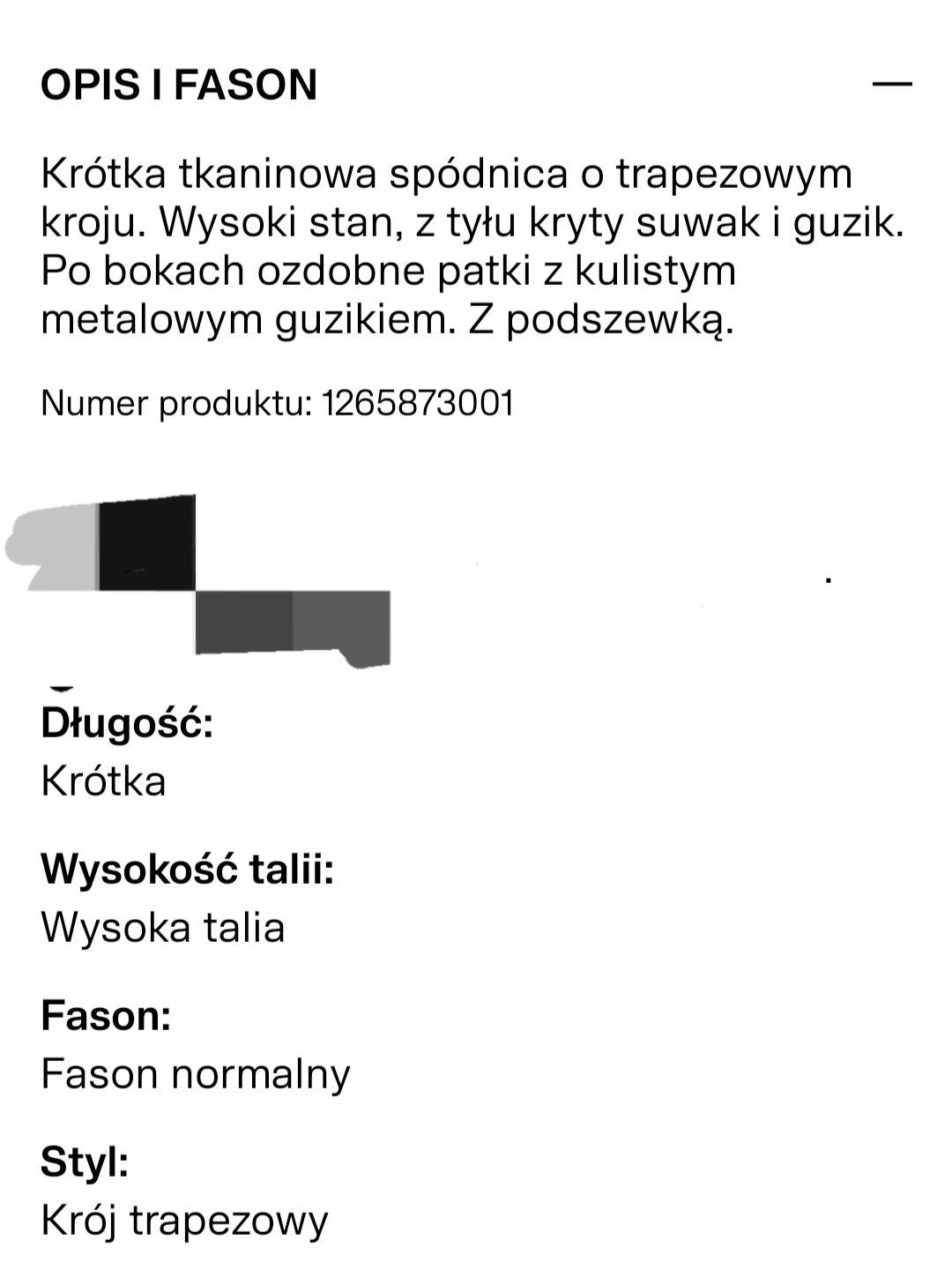 Nowa spódnica  trapezowa H&M