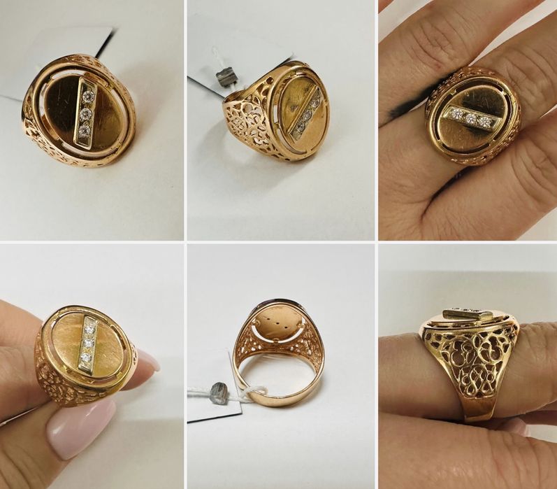 Золотой перстень / печатка / кільце