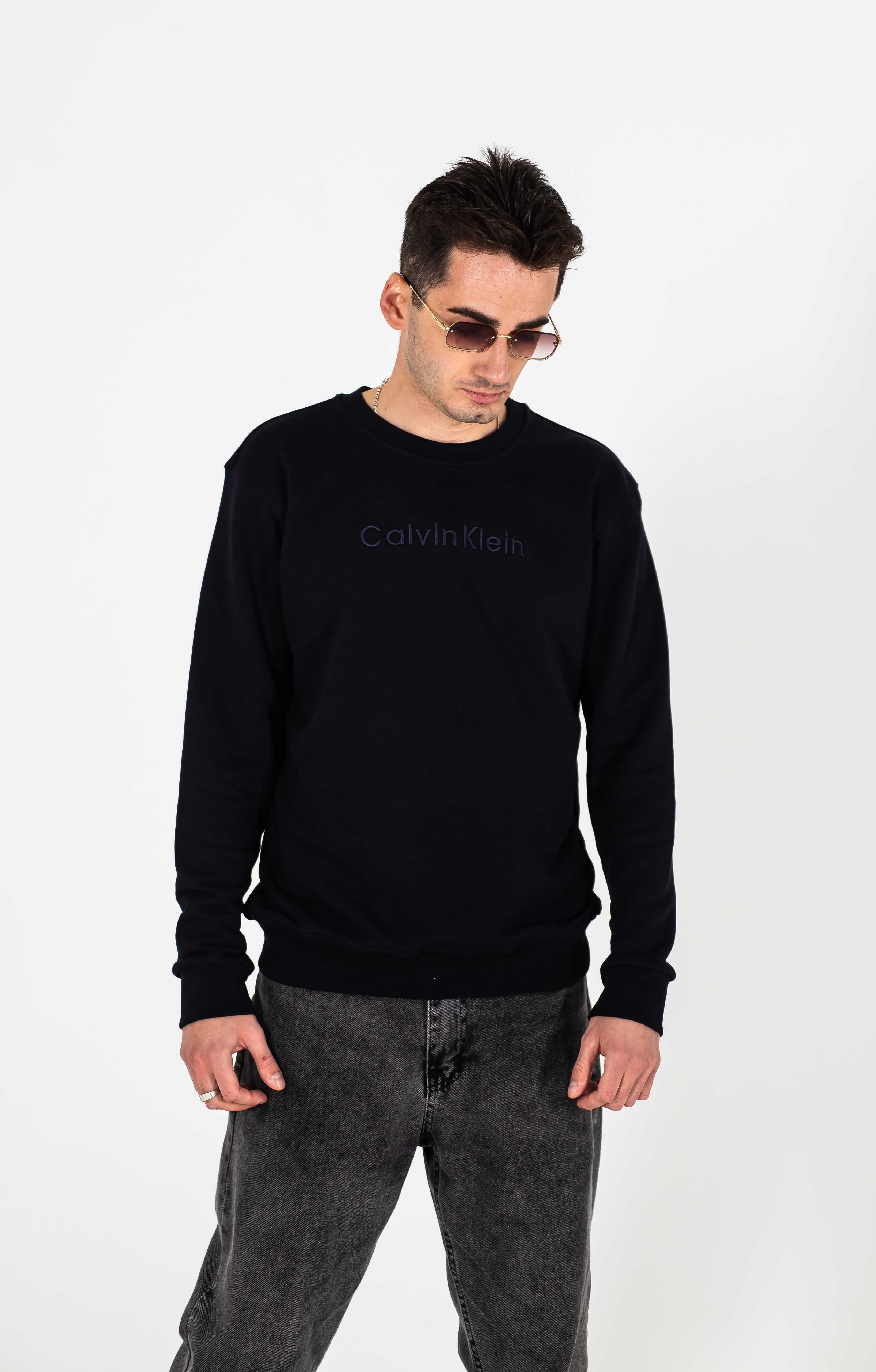 Чоловіча кофта темно синього кольору (світшот) Calvin Klein