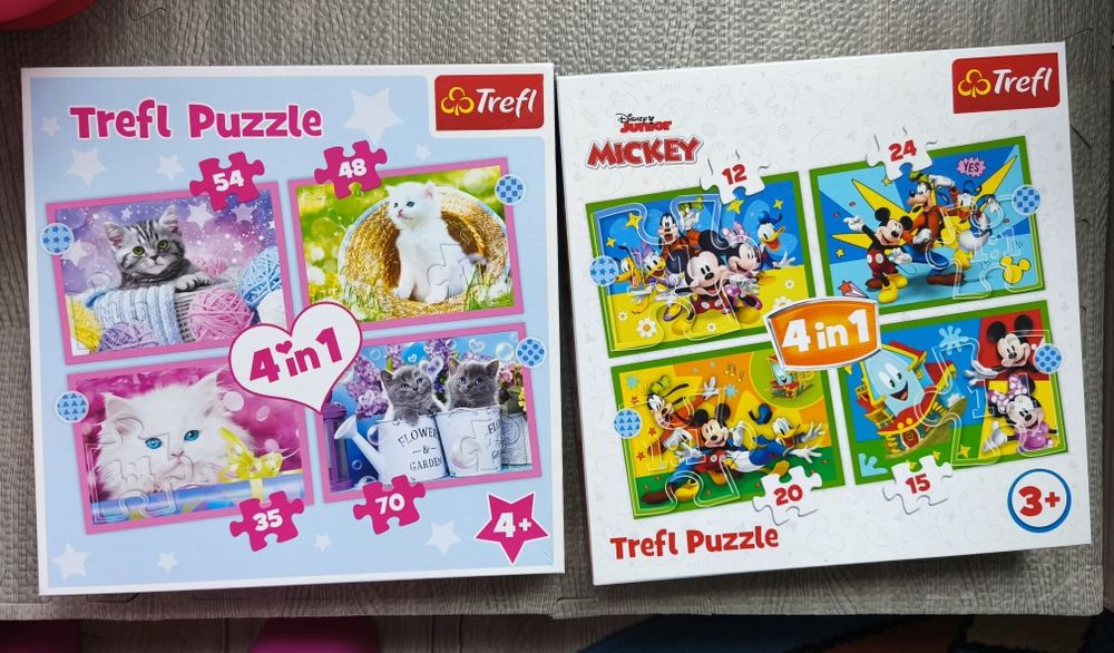 Пазли дитячі 4 в 1 Trefl розвиваючі ігри розвивашки