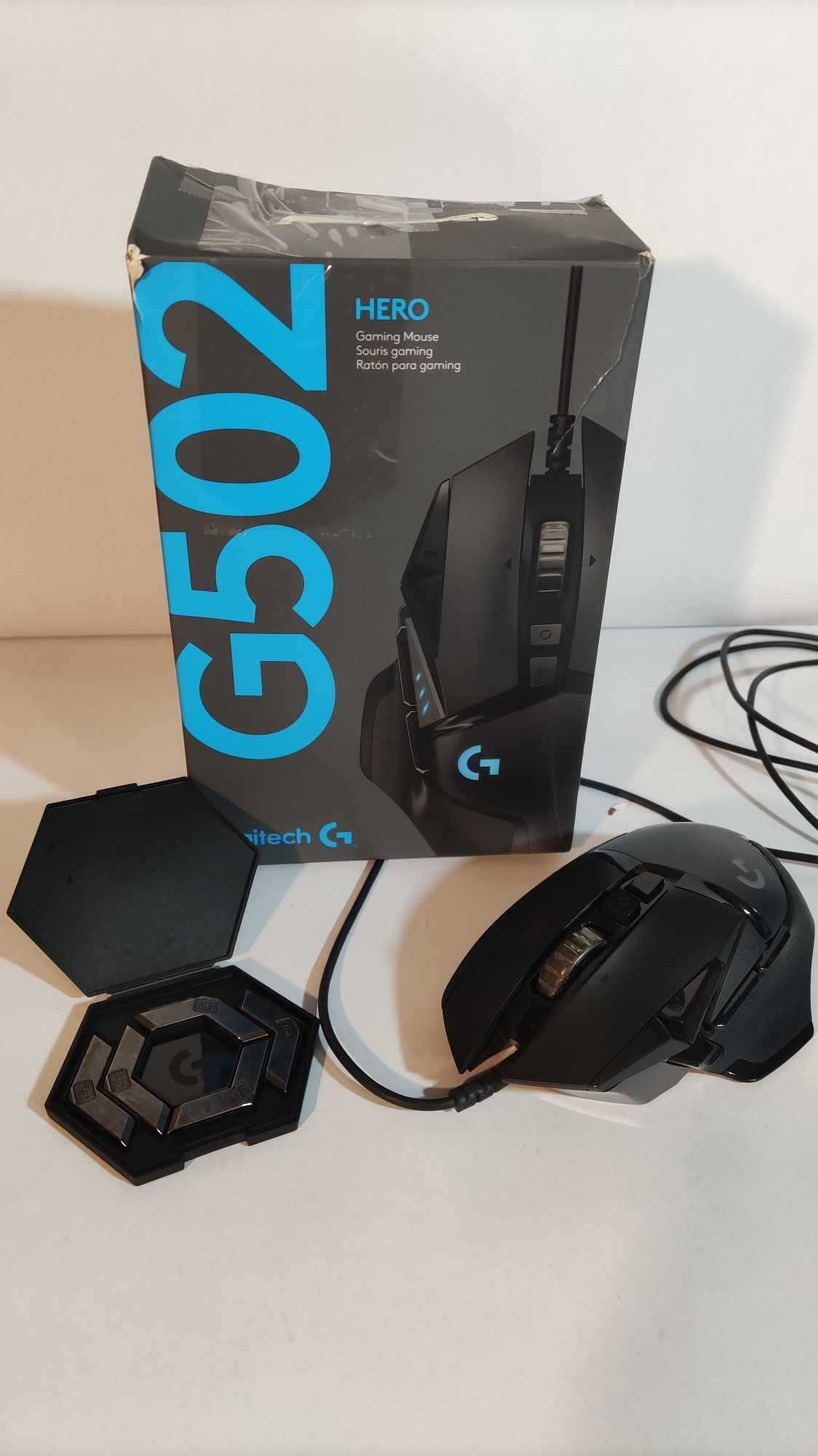 Myszka przewodowa Logitech G502 Hero sensor optyczny (D)