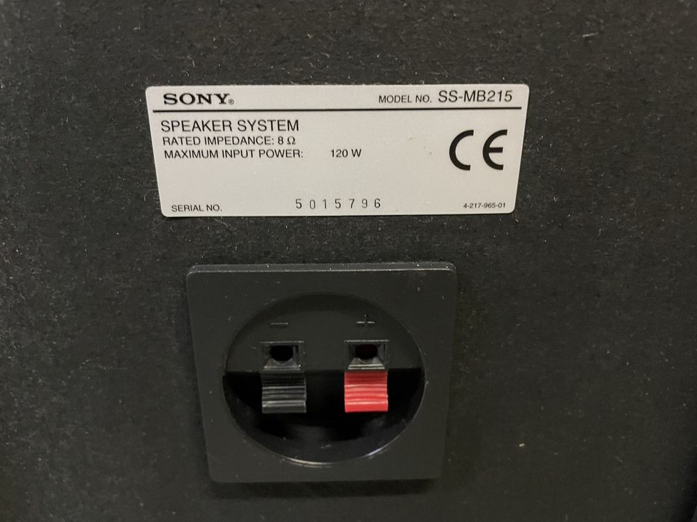 Sony Model No. SS-MB215 …….