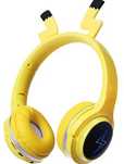 Słuchawki dla dziec Bluetooth Pikachu  , radio FM ,SD , żółte