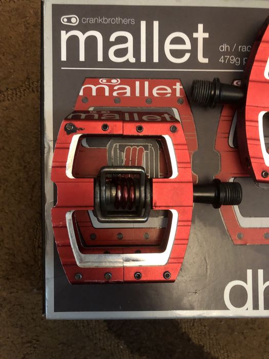 Pedais Crankbrothers Mallet DH Vermelho