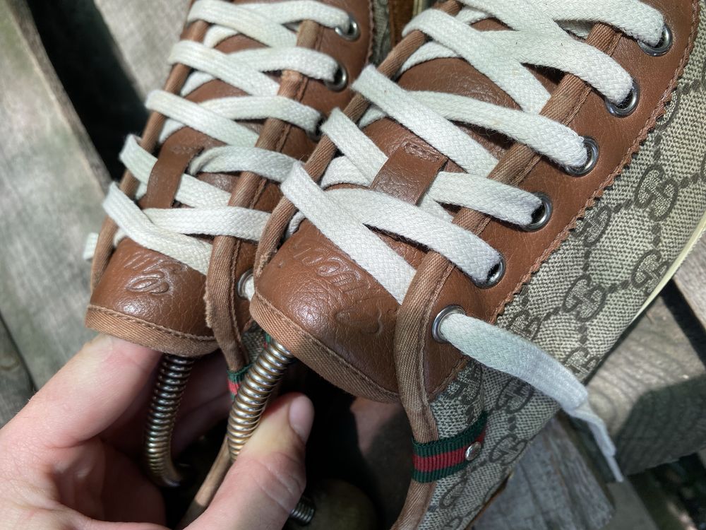 кеды кроссвоки Gucci Monogram 41 42