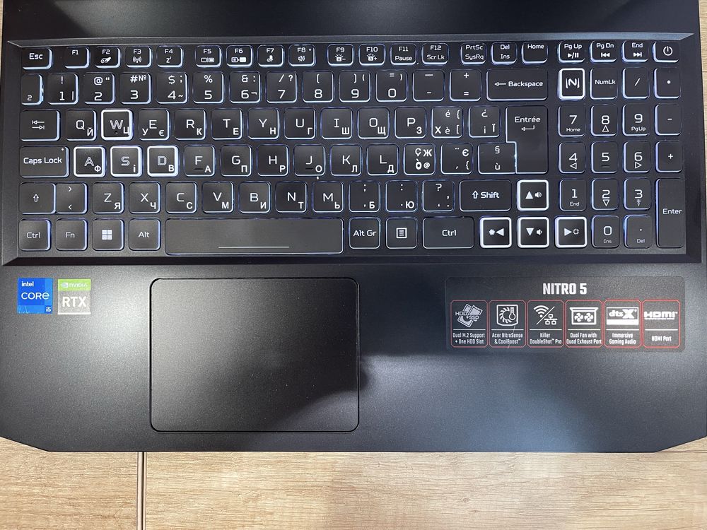 Ноутбук ігровий Acer Nitro 5 AN515-57 RTX 3060 I5-11400H 32Gb DDR4