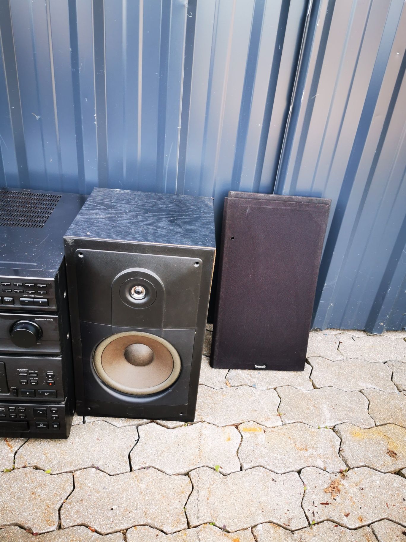 Wieża SONY 260W CD radio AUX kaseta kolumny SONAB 100W z Niemiec