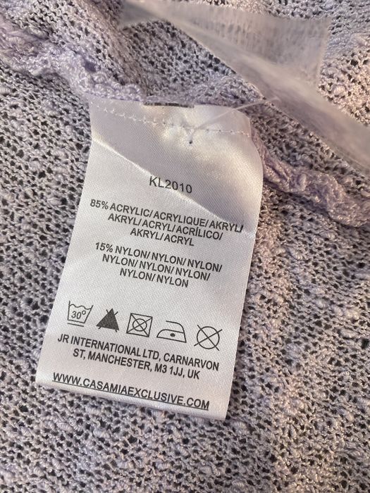 Осінній напівпрозорий кардиган блідо-лілового кольору casamia