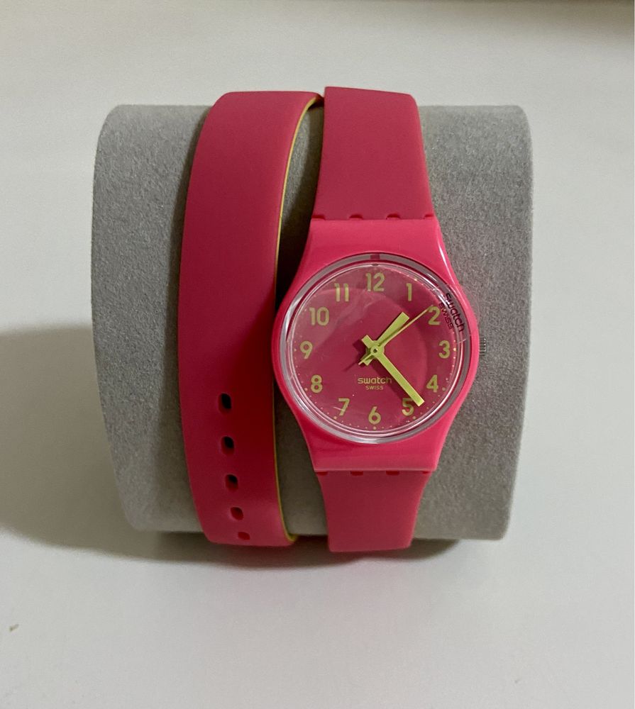 [NOVO] Relógio Swatch - Double Wrap (Magenta/Verde lima)