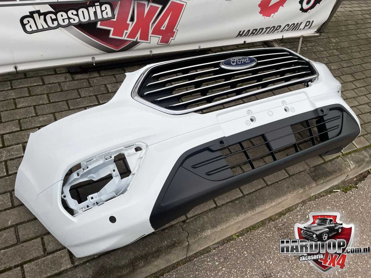 Zderzak Grill Ford Transit Custom 2018+ Przód Nowy Lift  Biały Chrom