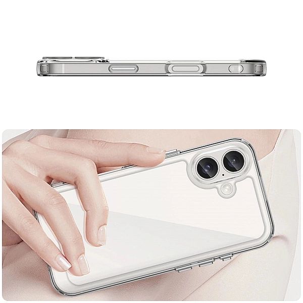 Etui Outer Space Case z żelową ramką do iPhone 16 Plus - przezroczyste