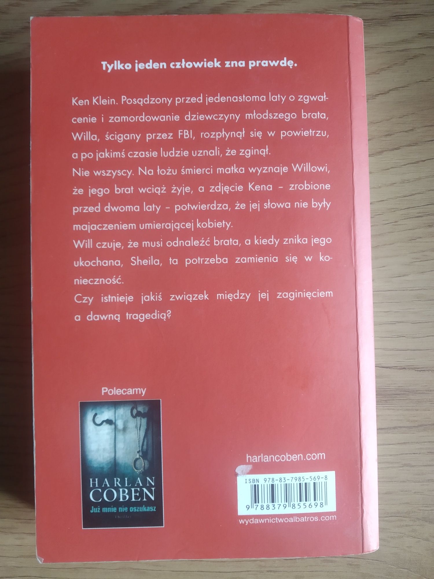 Książka "Bez pożegnania" Harlan Coben