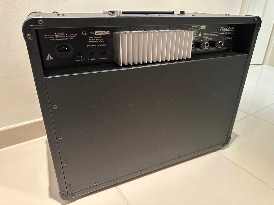 Amplificador guitarra Randall RG75DG3 plus – pedal e cabos incluídos
