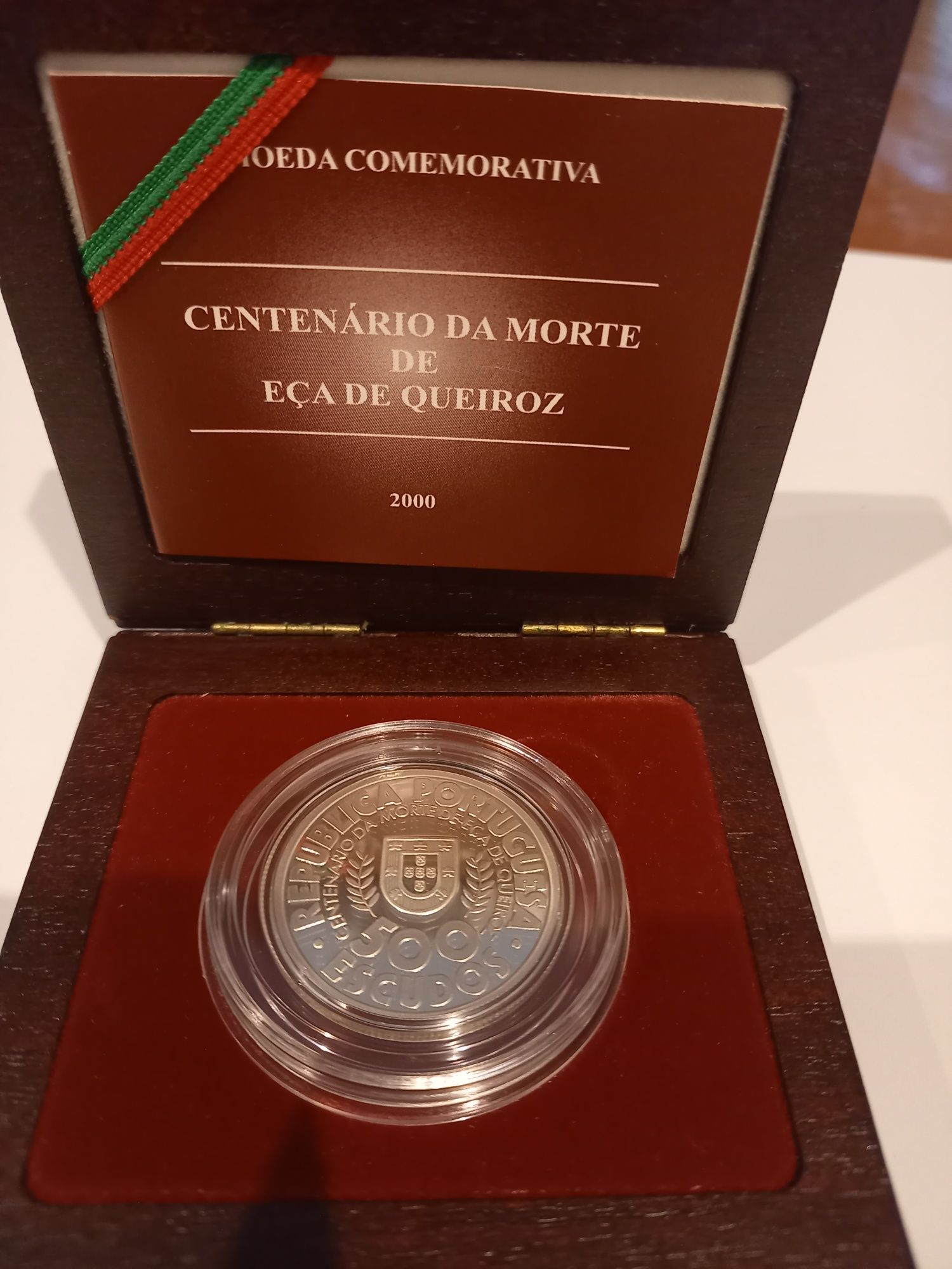 Moeda 500$00 Proof - Centenário da morte de Eça de Queiroz