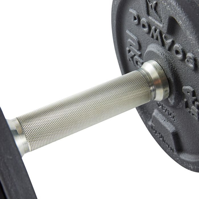 Conjunto halteres de musculação 20 kg com disco ferro fundido parte