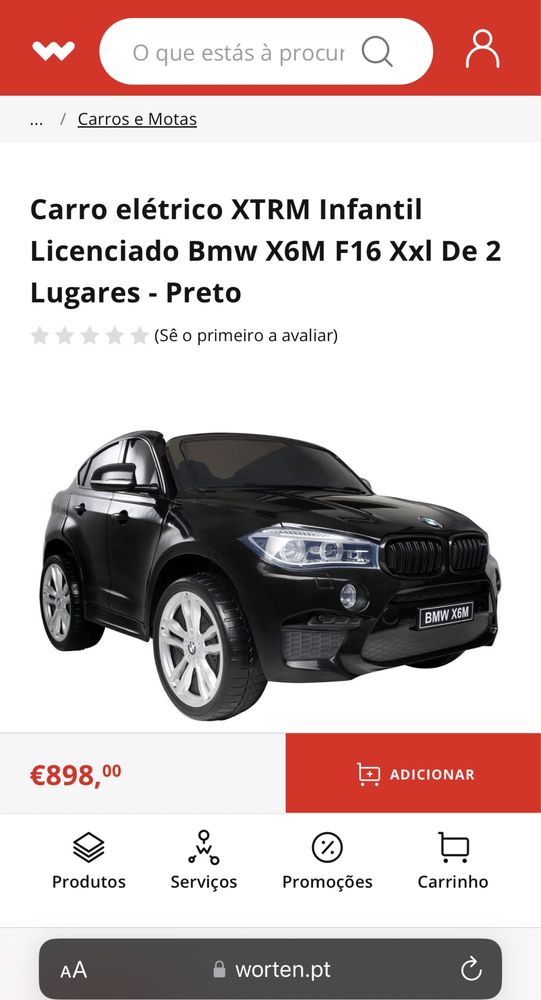 BMW x6 carro elétrico dois lugares