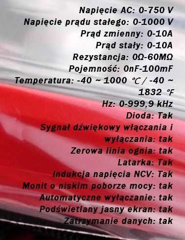Multimetr Miernik Uniwersalny ANENG 681 PRO Full Zestaw
