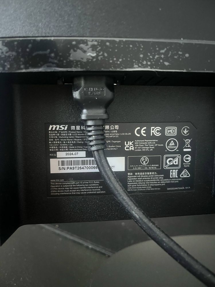 Monitor MSI Pro MP2412C 23.6" 1920x1080px 100Hz 1 ms [MPRT] Curved