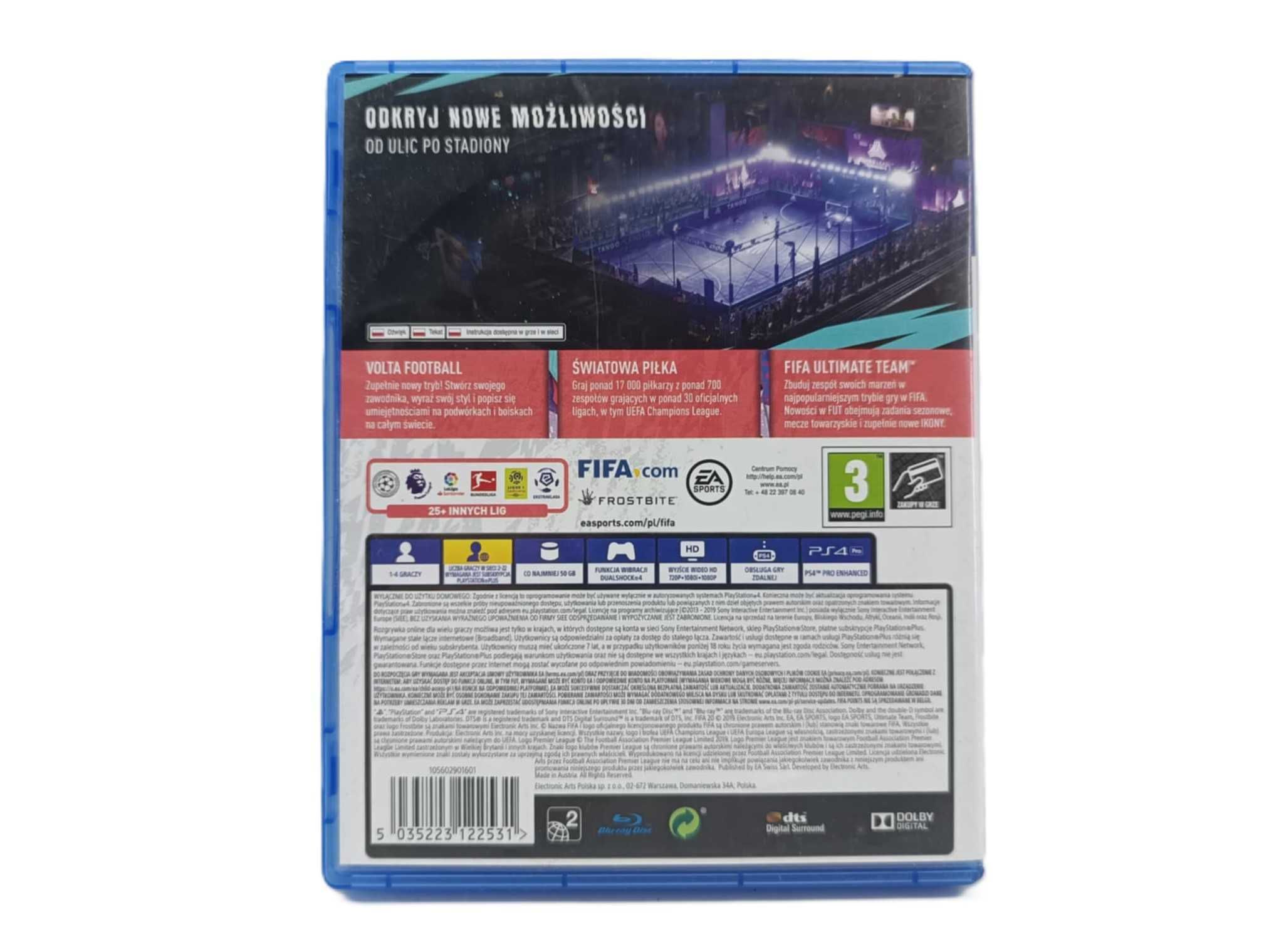 Gra PS4 FIFA 20 z polskim komentarzem