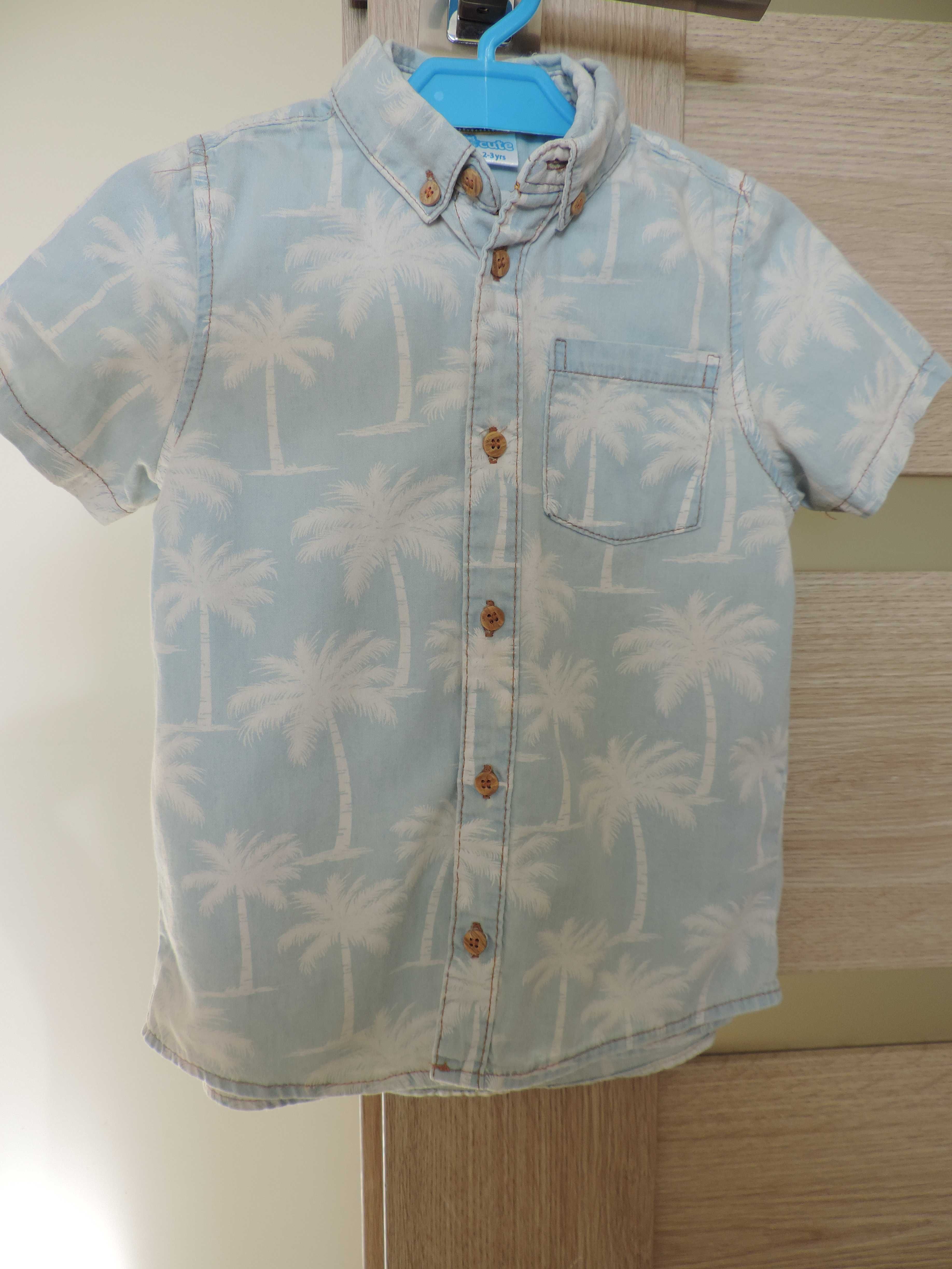 Koszula z palmami z krótkim rękawem
