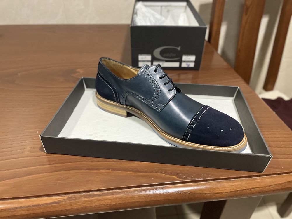 Sapato clássico homem - azul (2 tons)
