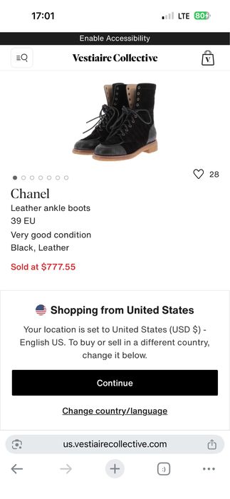 Чоботи Chanel, оригінал