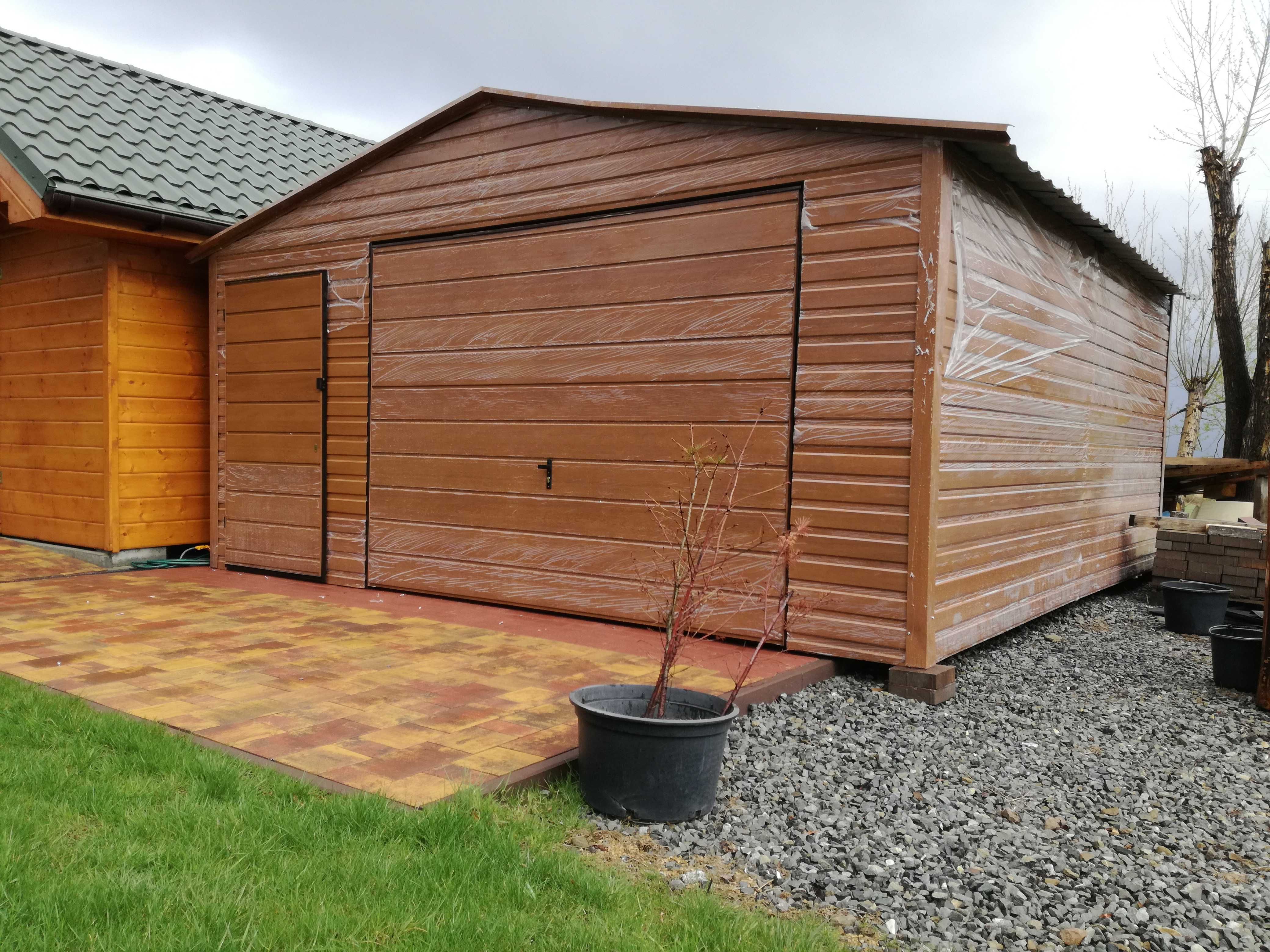 Garaż Imitacja Drewna 5x5 Różne wymiary