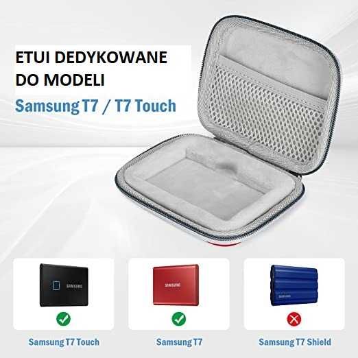 pokrowiec do dysków SSD Samsung T7 i T7 TOUCH CZERWONY